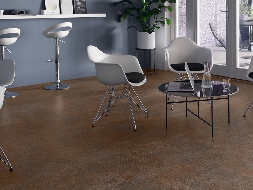 Abstract Downton Brown Gluedown Vinyl Planke LVT