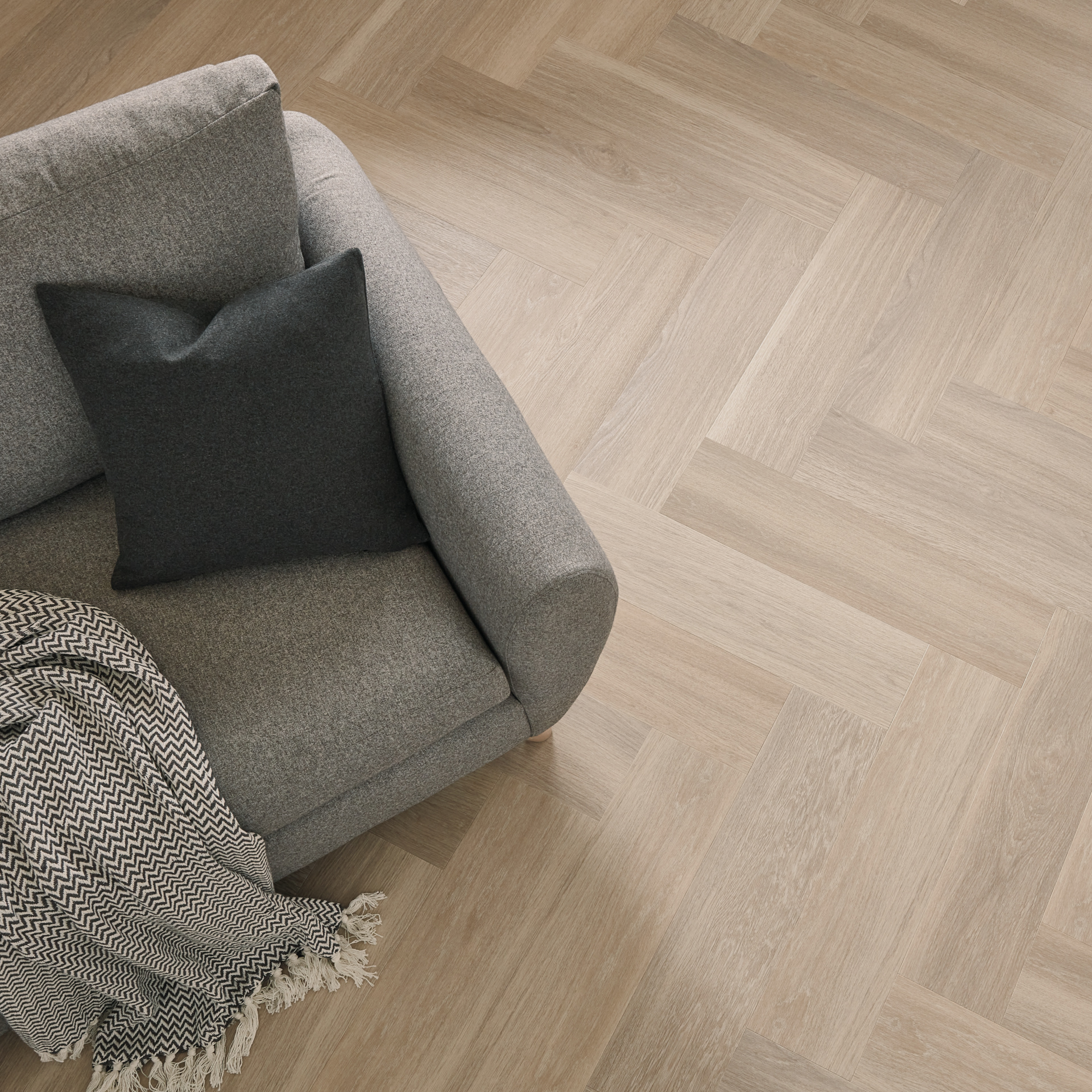 VAN GOGH Fischgrät zum Kleben Neutral Brushed Oak