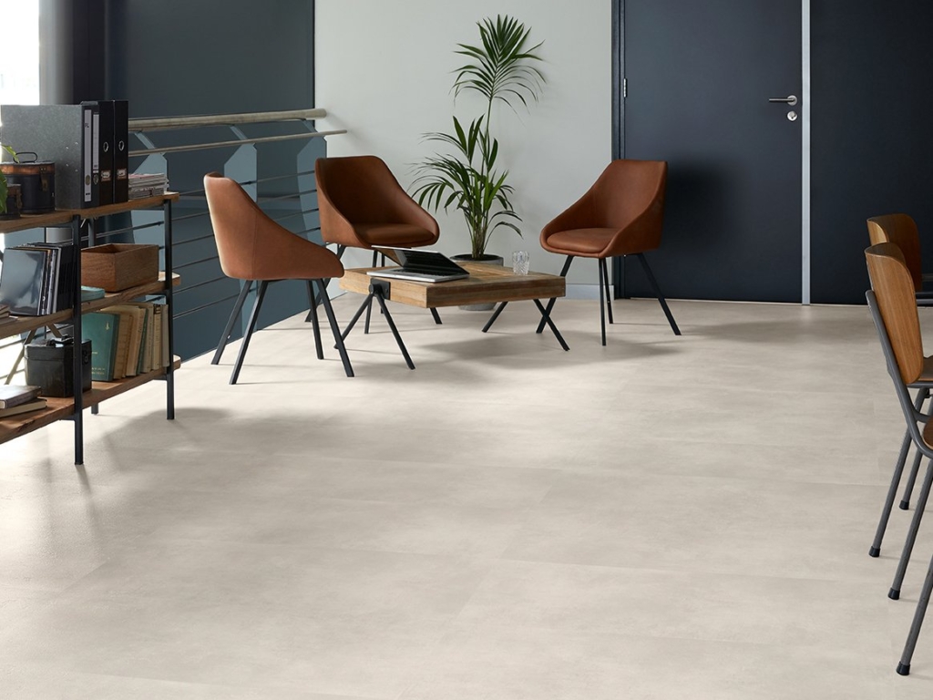 Nuance Off White Gluedown Vinyl Planke LVT