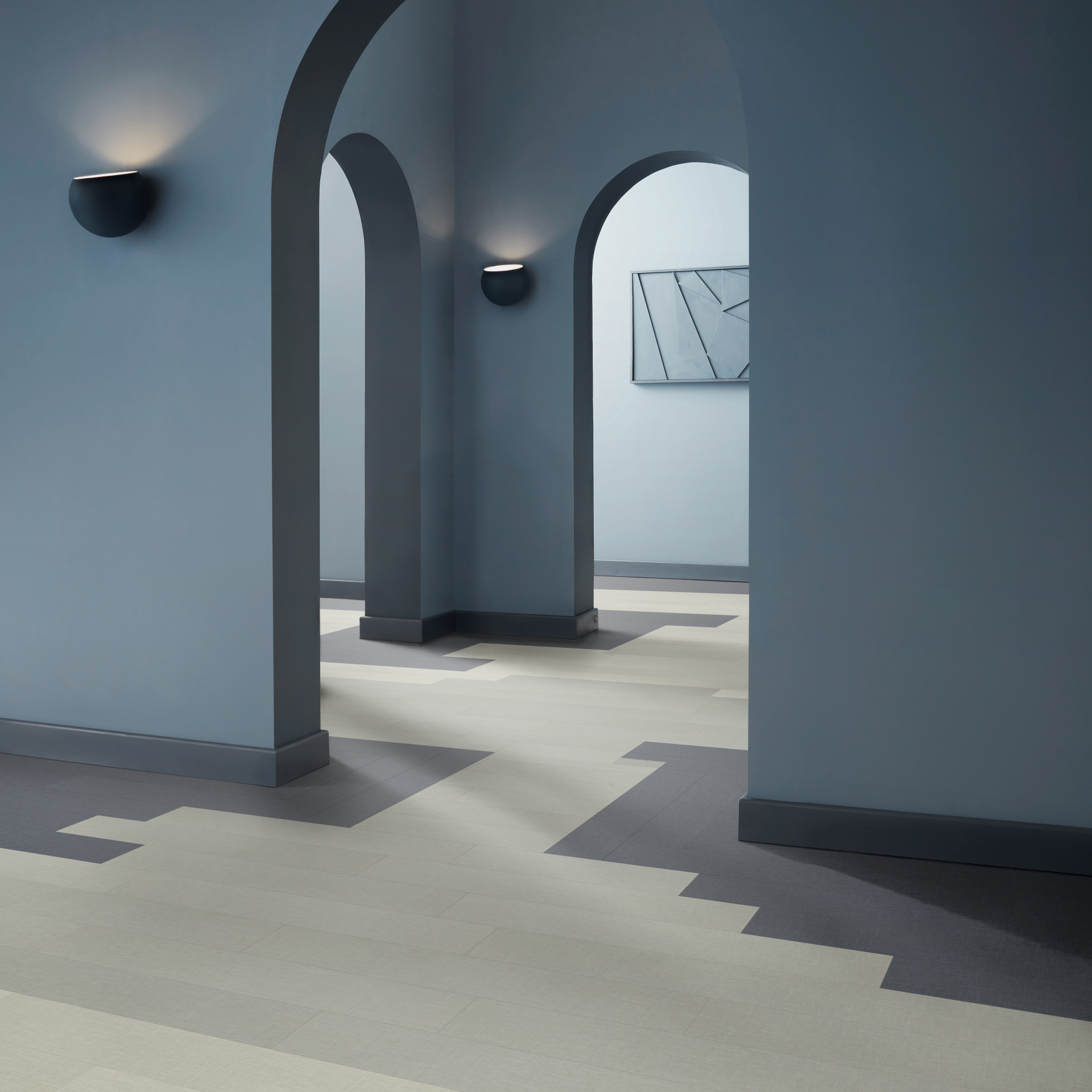 Opus Abstract Chalk Grey Planke zum Kleben