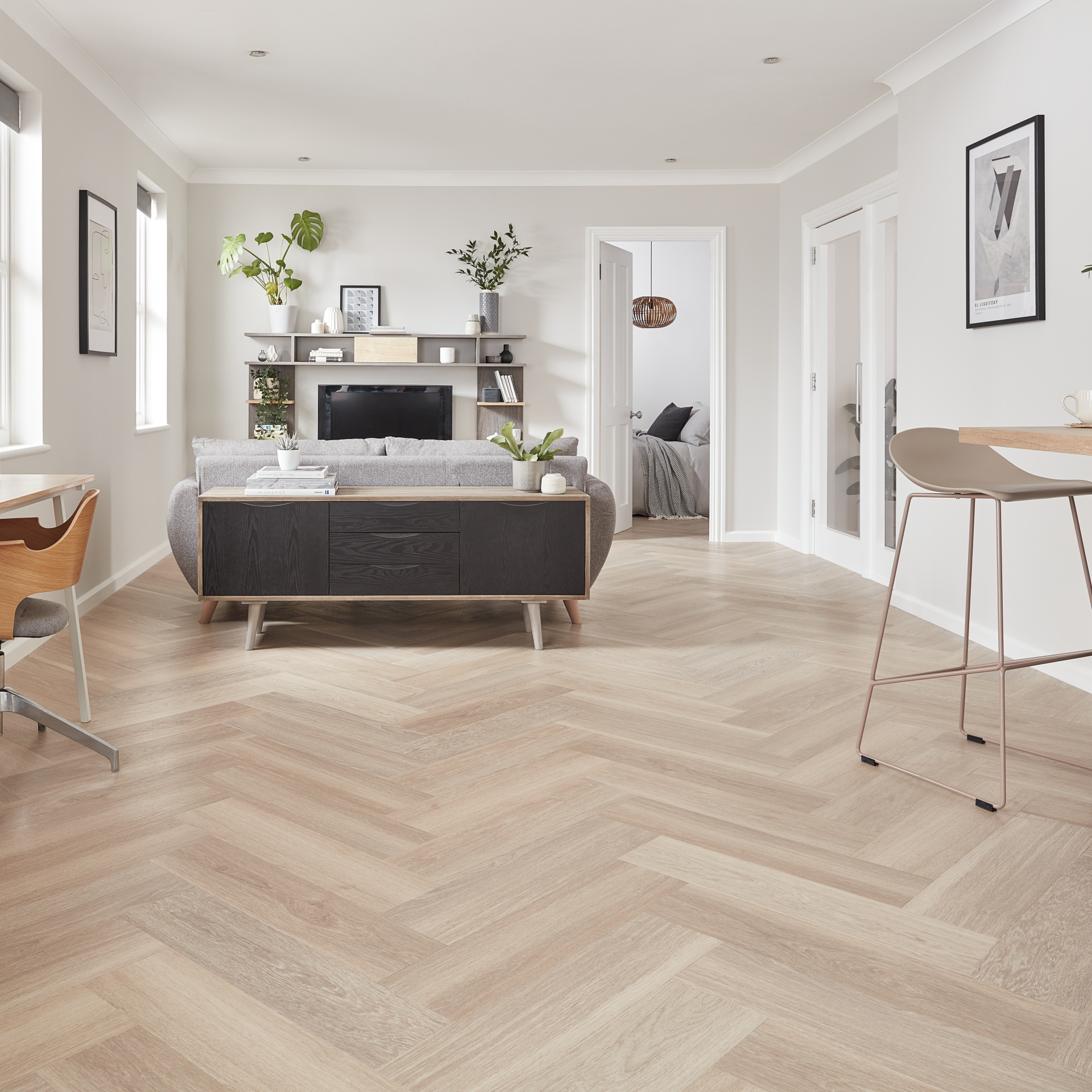 VAN GOGH Fischgrät zum Klicken Neutral Brushed Oak VAN GOGH Fischgrät zum Klicken Neutral Brushed Oak